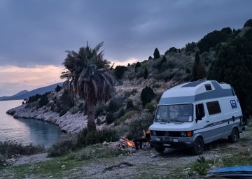 fridolin camper in der abendsonne