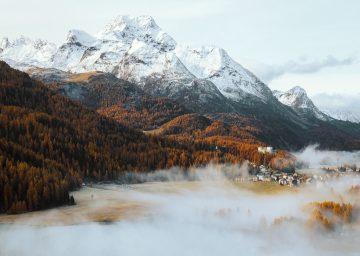 roadtrip dolomiten nebel engadin