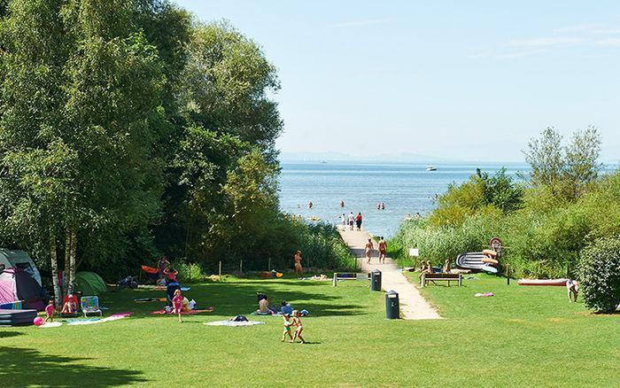 gampelen camping am see